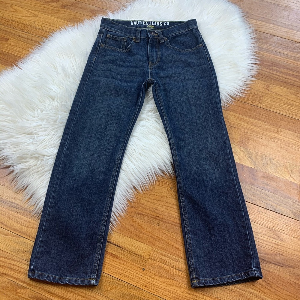 Nautica Boys Dark Denim Straight Leg Jeans